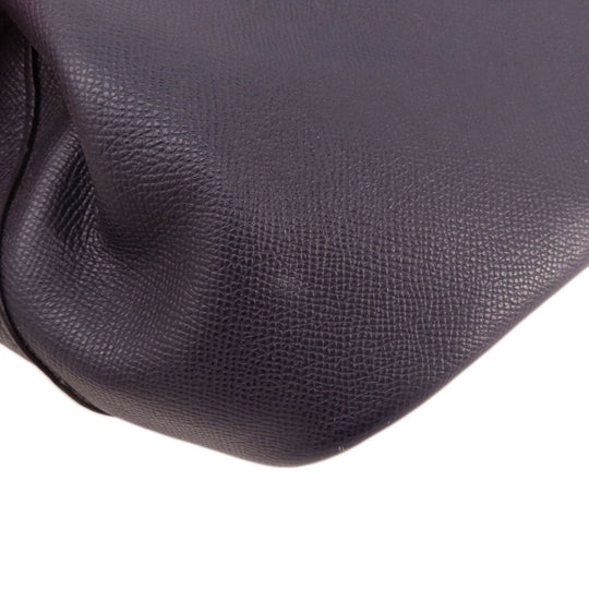 COACH Handbag 34563 leather purple logoMetal 2WAY Women Used Authentic