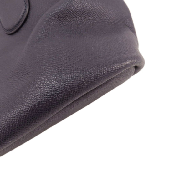 COACH Handbag 34563 leather purple logoMetal 2WAY Women Used Authentic