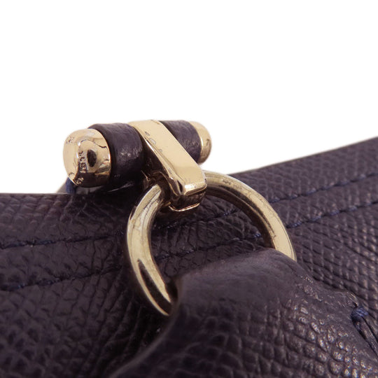 COACH Handbag 34563 leather purple logoMetal 2WAY Women Used Authentic