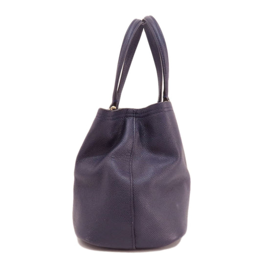 COACH Handbag 34563 leather purple logoMetal 2WAY Women Used Authentic