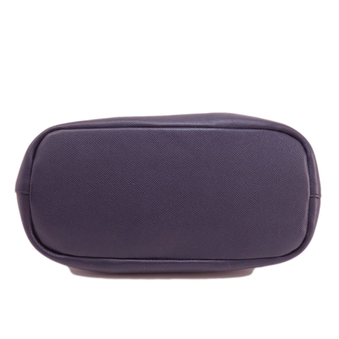 COACH Handbag 34563 leather purple logoMetal 2WAY Women Used Authentic