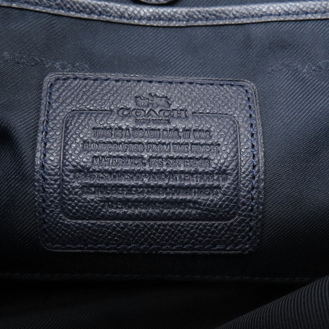 COACH Handbag 34563 leather purple logoMetal 2WAY Women Used Authentic