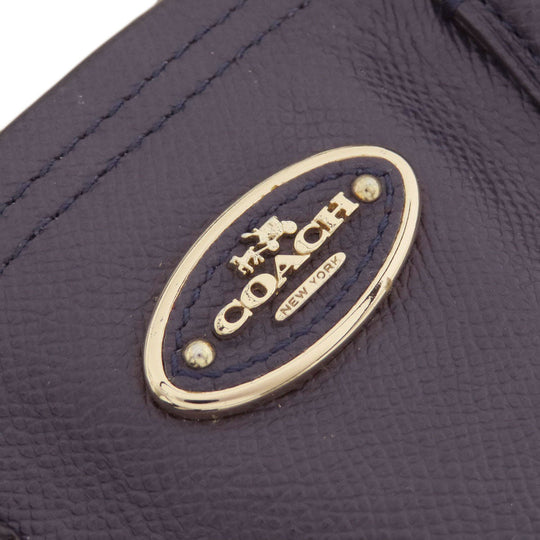 COACH Handbag 34563 leather purple logoMetal 2WAY Women Used Authentic