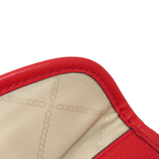 MICHAEL KORS Tote Bag leather Red logoMetal 2WAY Women Used Authentic
