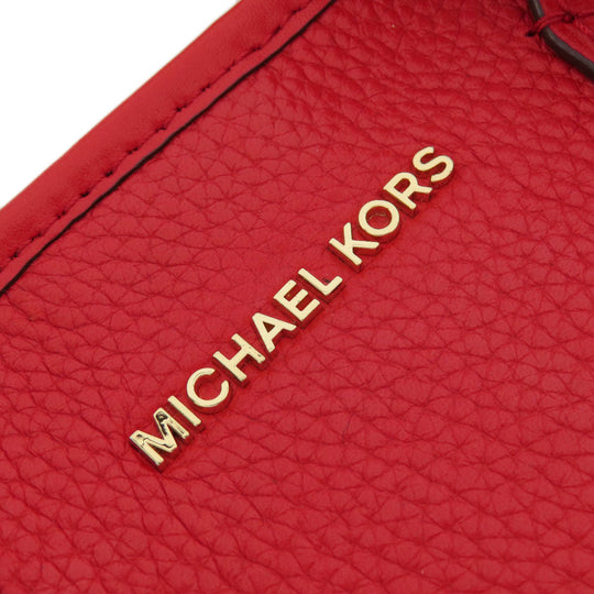 MICHAEL KORS Tote Bag leather Red logoMetal 2WAY Women Used Authentic