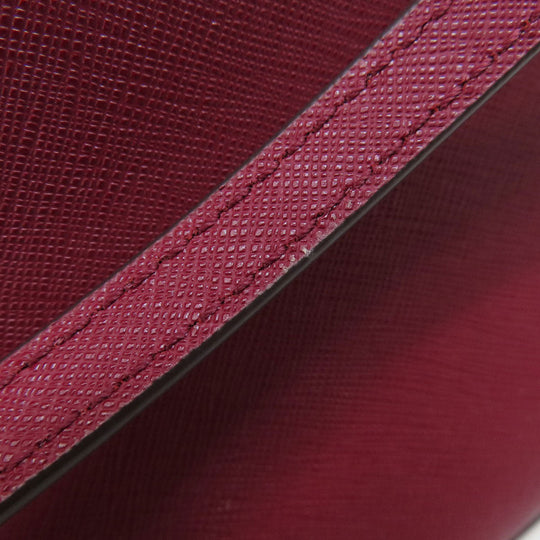MICHAEL KORS Shoulder Bag leather Red logo Women Used Authentic