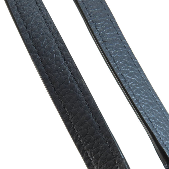 COACH Tote Bag F28997 leather Navy logo Women Used Authentic