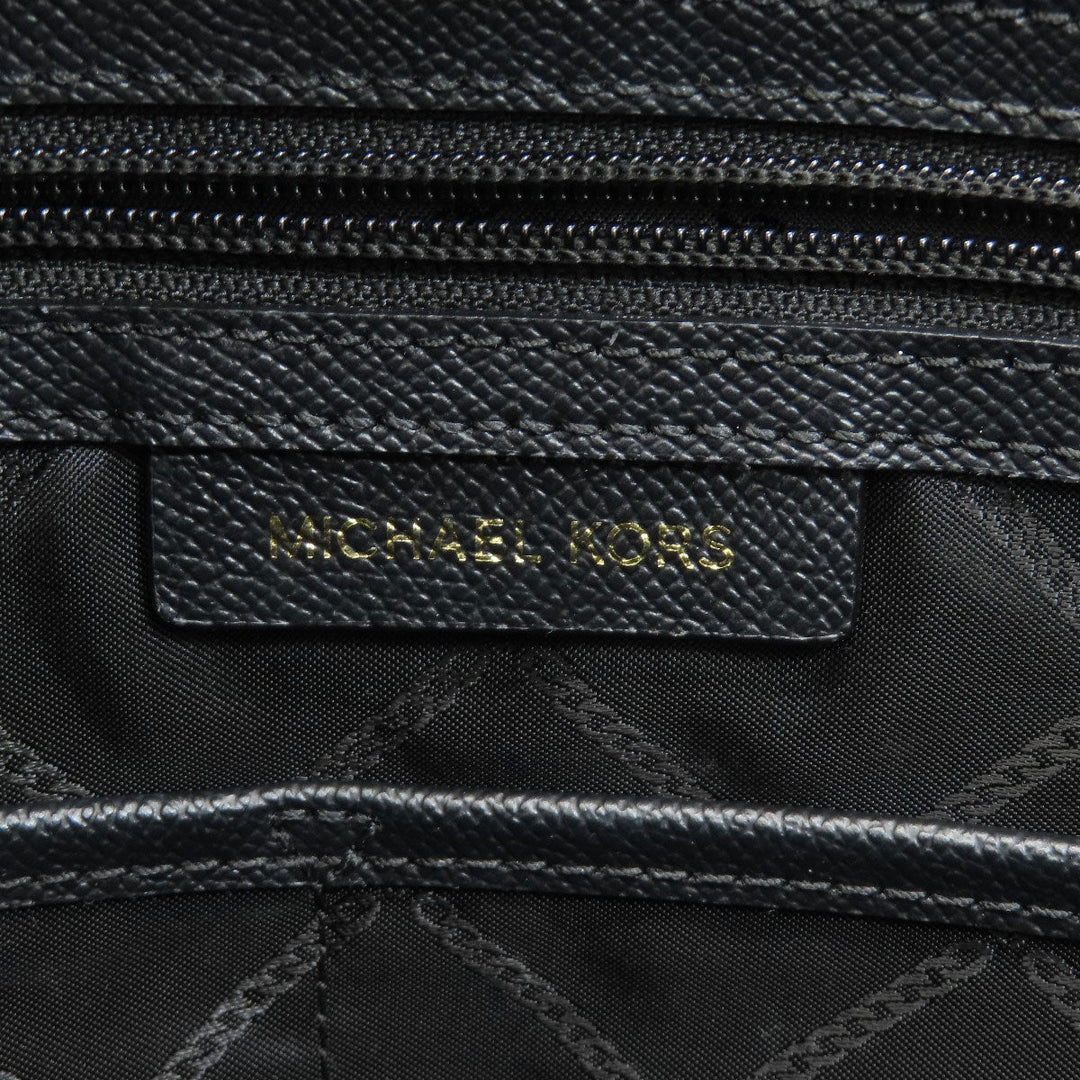 MICHAEL KORS Tote Bag PVC black logo Women Used Authentic