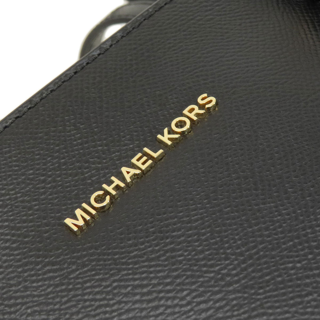 MICHAEL KORS Tote Bag PVC black logo Women Used Authentic
