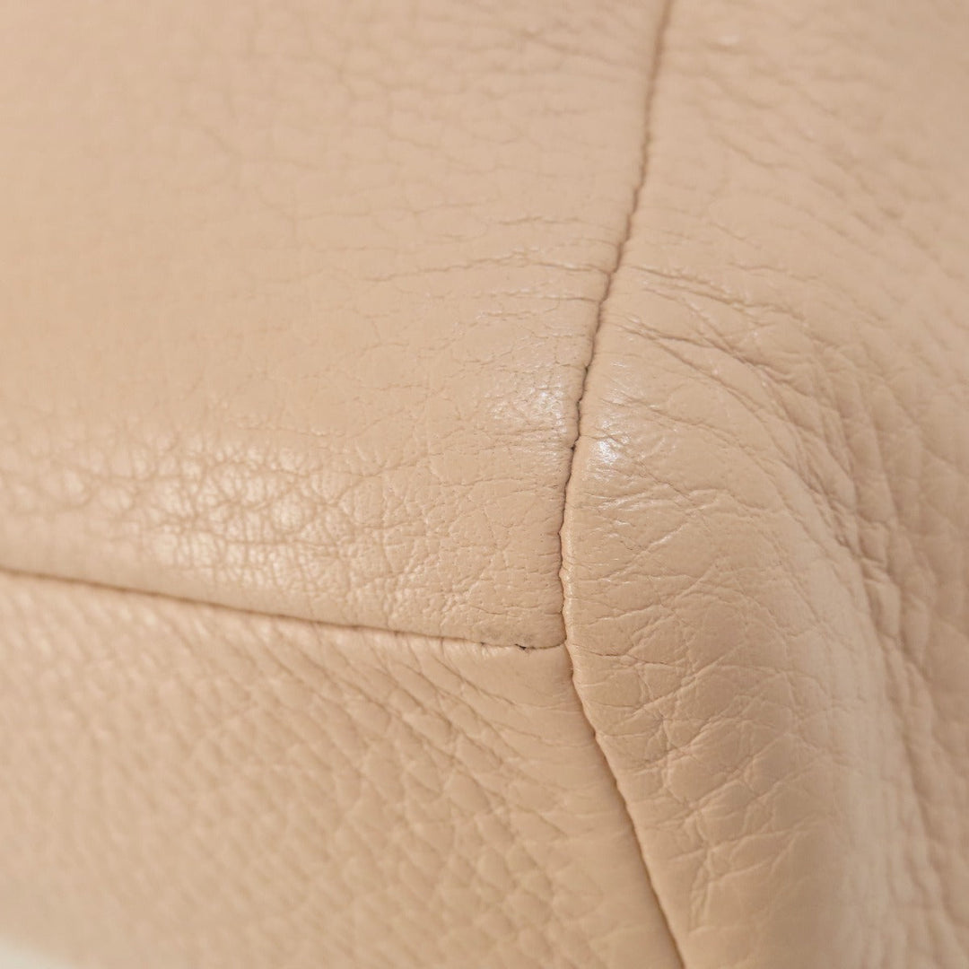 COACH Handbag F36675 leather beige 2WAY Women Used Authentic