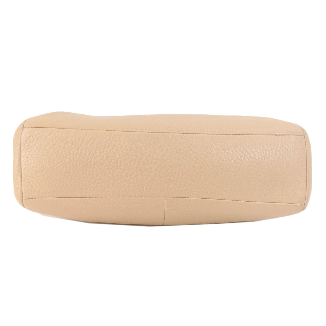 COACH Handbag F36675 leather beige 2WAY Women Used Authentic