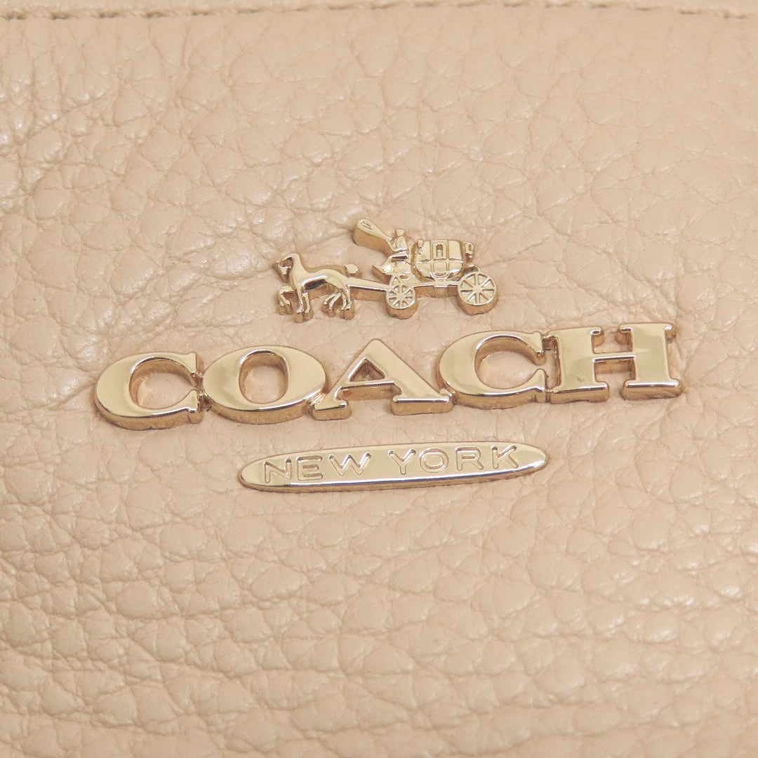 COACH Handbag F36675 leather beige 2WAY Women Used Authentic