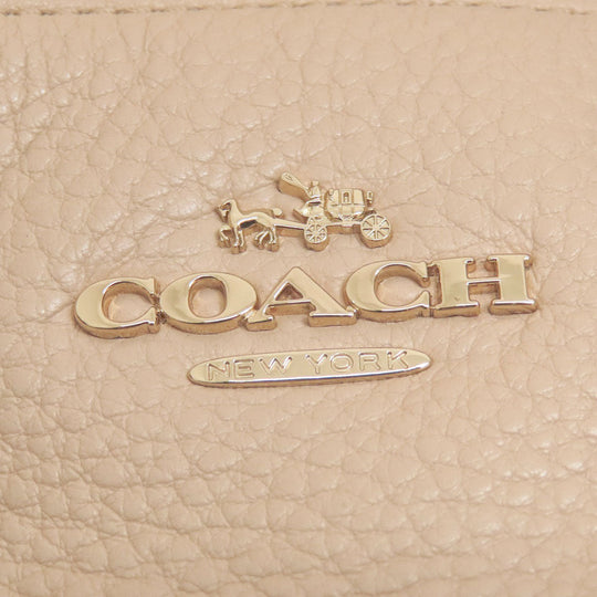 COACH Handbag F36675 leather beige 2WAY Women Used Authentic