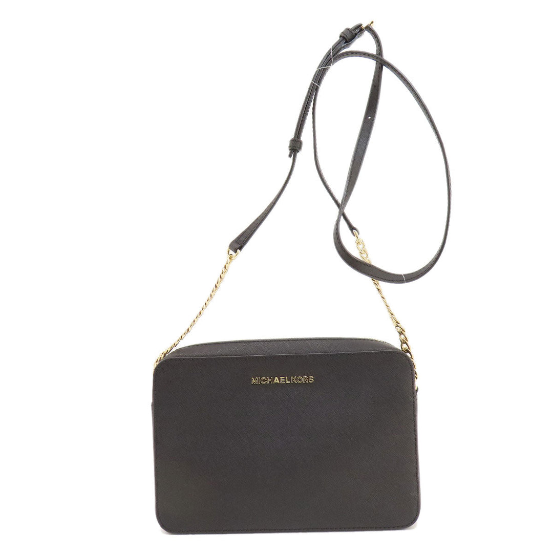 MICHAEL KORS Shoulder Bag PVC black logoMetal Women Used Authentic