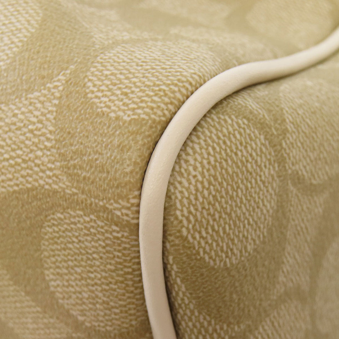 COACH Handbag PVC beige Signature 2WAY Women Used Authentic