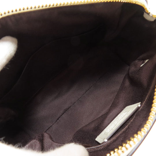 COACH Handbag PVC beige Signature 2WAY Women Used Authentic