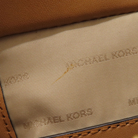 MICHAEL KORS Tote Bag PVC Brown MK Signature 2WAY Women Used Authentic