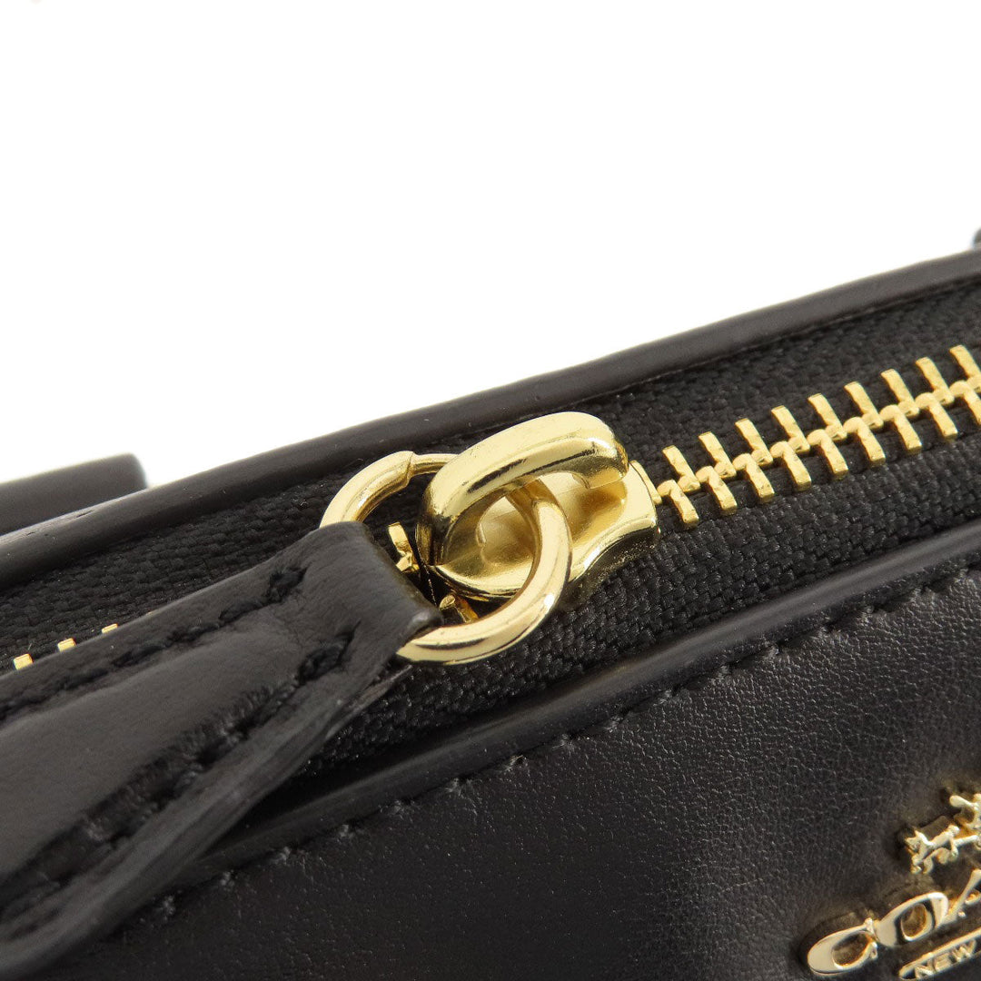 COACH Handbag F58312 PVC Brown Signature 2WAY Women Used Authentic