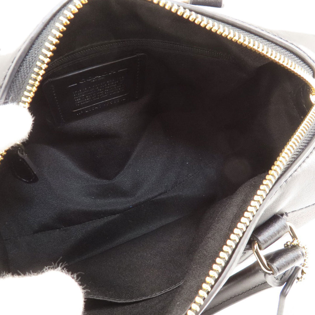 COACH Handbag F58312 PVC Brown Signature 2WAY Women Used Authentic