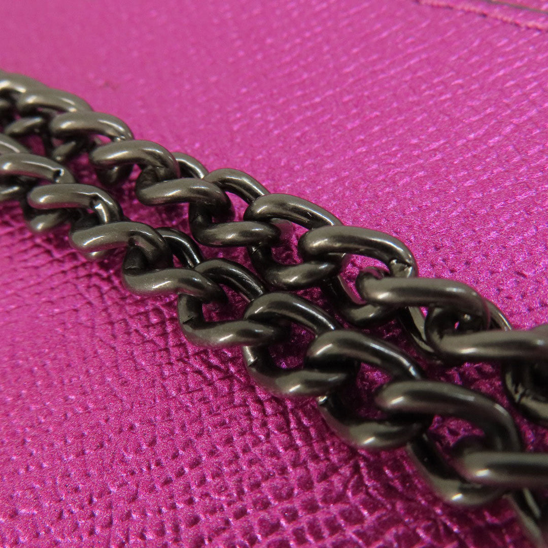 COACH Long Wallet Purse F22828 leather pink Chain wallet