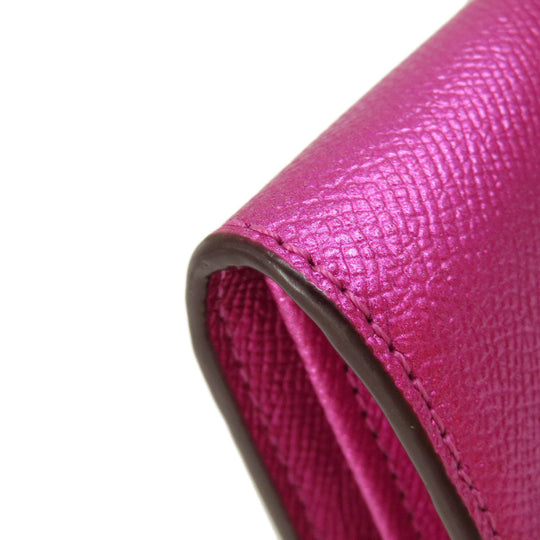 COACH Long Wallet Purse F22828 leather pink Chain wallet