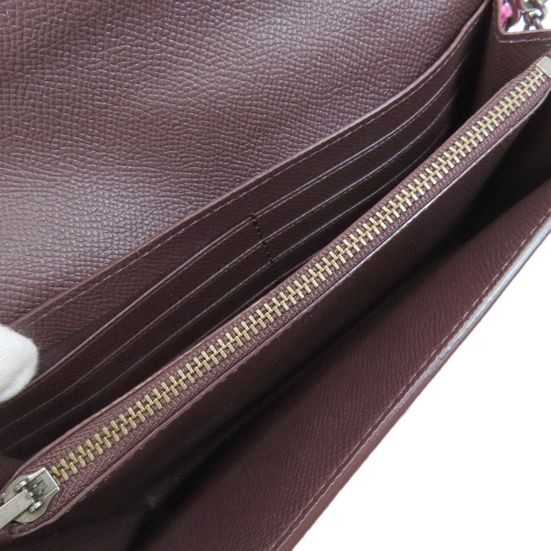 COACH Long Wallet Purse F22828 leather pink Chain wallet