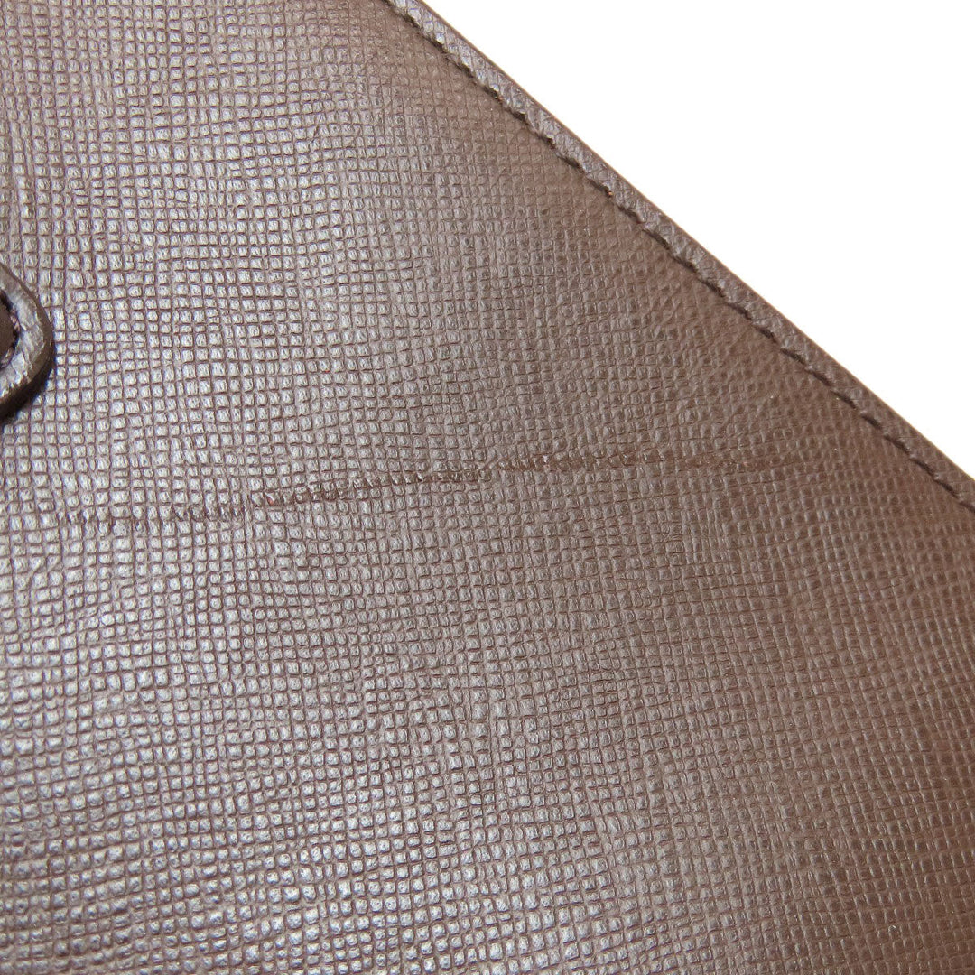 BURBERRY Handbag leather Brown logo Women Used Authentic