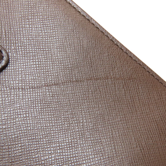 BURBERRY Handbag leather Brown logo Women Used Authentic