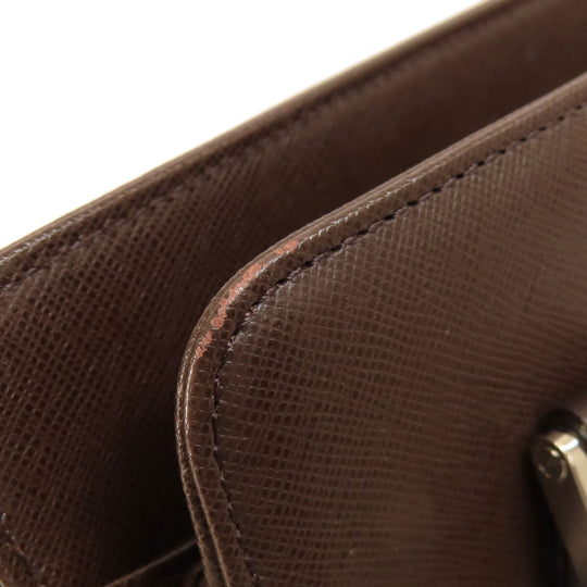 BURBERRY Handbag leather Brown logo Women Used Authentic