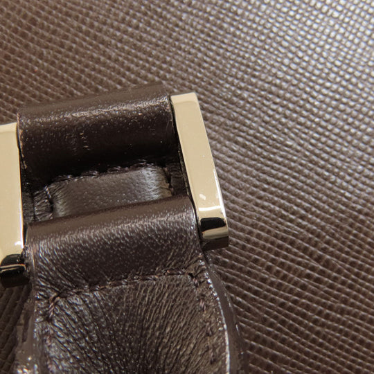 BURBERRY Handbag leather Brown logo Women Used Authentic