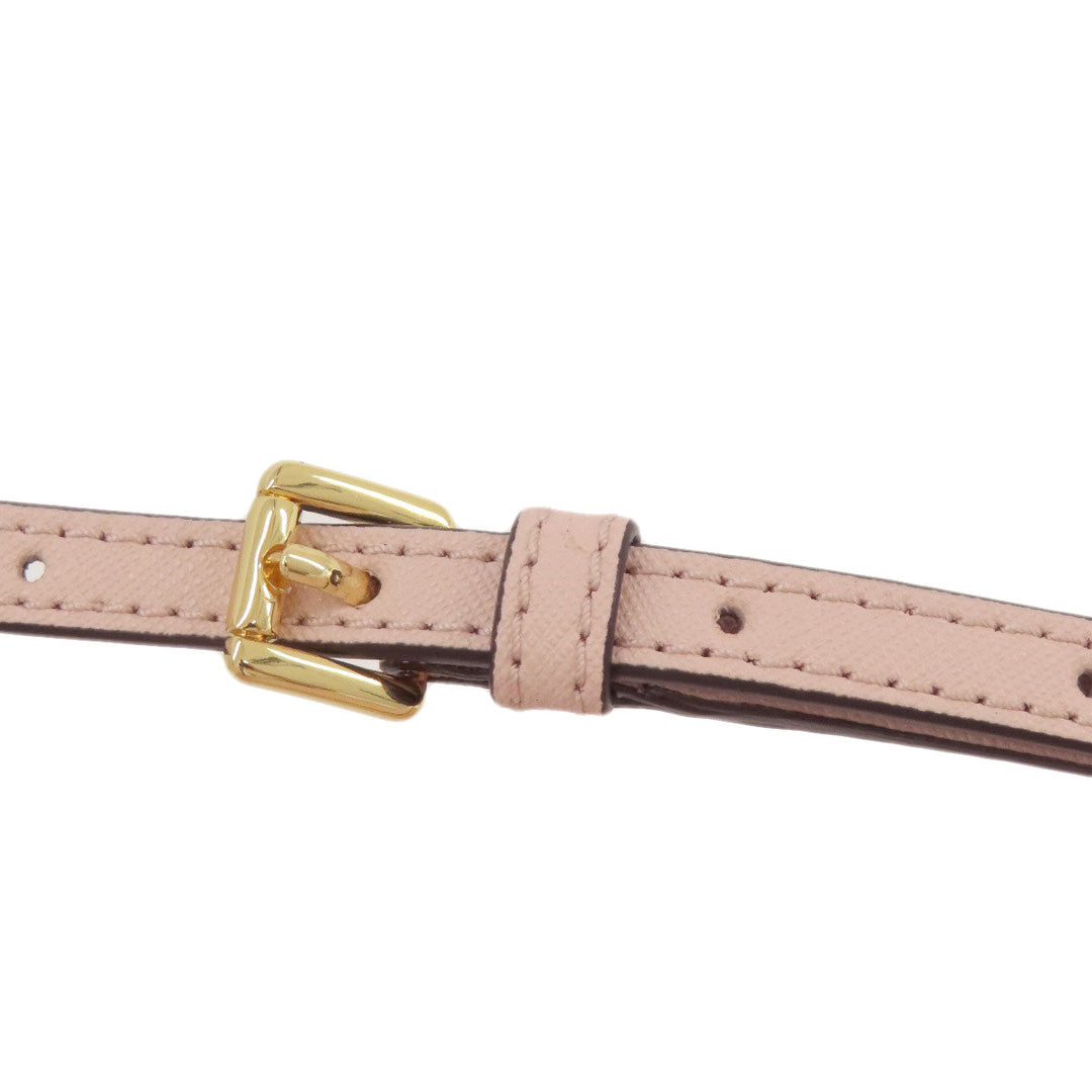 MICHAEL KORS Shoulder Bag leather pink logo Women Used Authentic