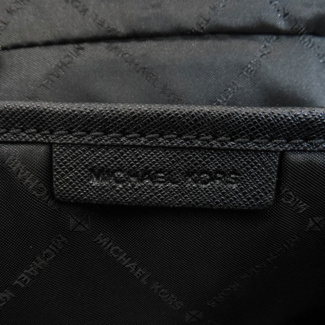 MICHAEL KORS Shoulder Bag leather black logo Women Used Authentic