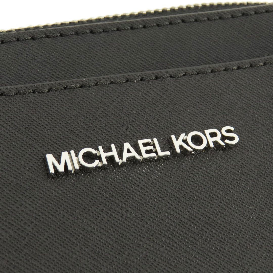 MICHAEL KORS Shoulder Bag leather black logo Women Used Authentic