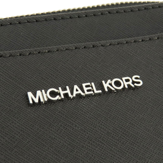 MICHAEL KORS Shoulder Bag leather black logo Women Used Authentic