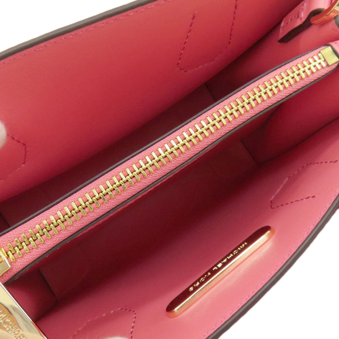 MICHAEL KORS Handbag leather pink logo 2WAY Women Used Authentic