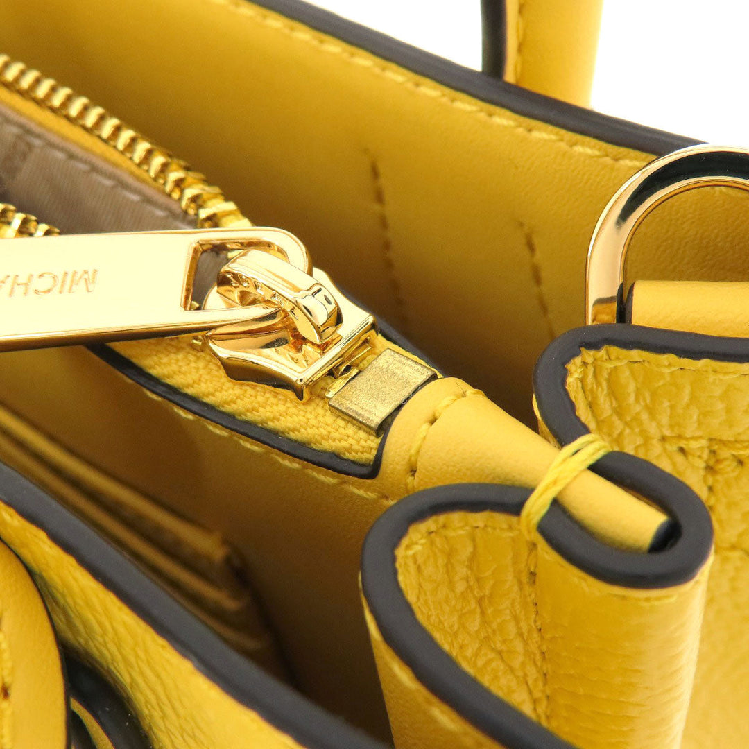 MICHAEL KORS Handbag leather yellow 2WAY Women Used Authentic