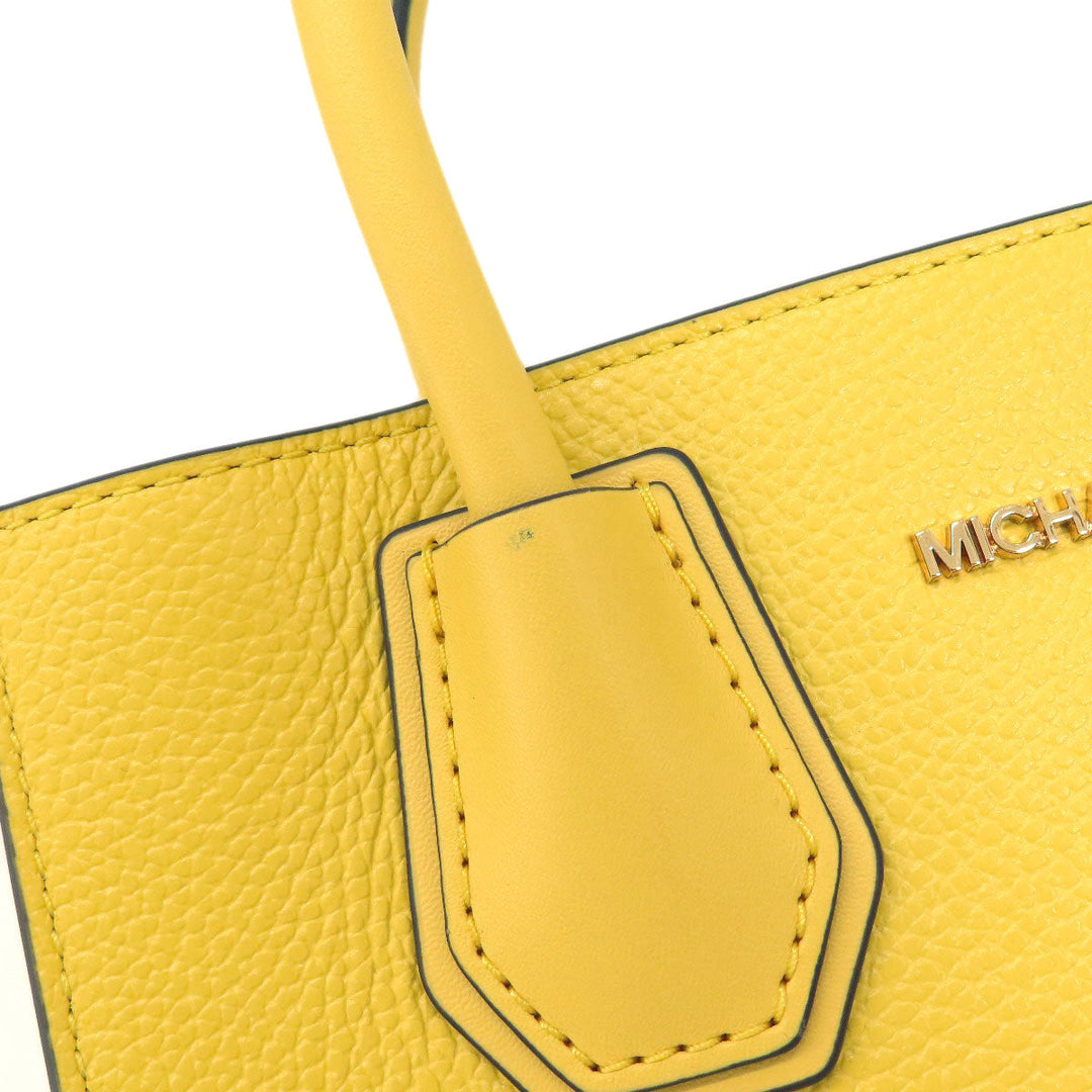 MICHAEL KORS Handbag leather yellow 2WAY Women Used Authentic