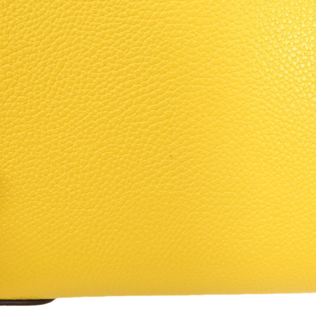 MICHAEL KORS Handbag leather yellow 2WAY Women Used Authentic