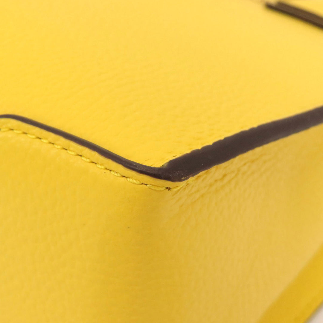 MICHAEL KORS Handbag leather yellow 2WAY Women Used Authentic