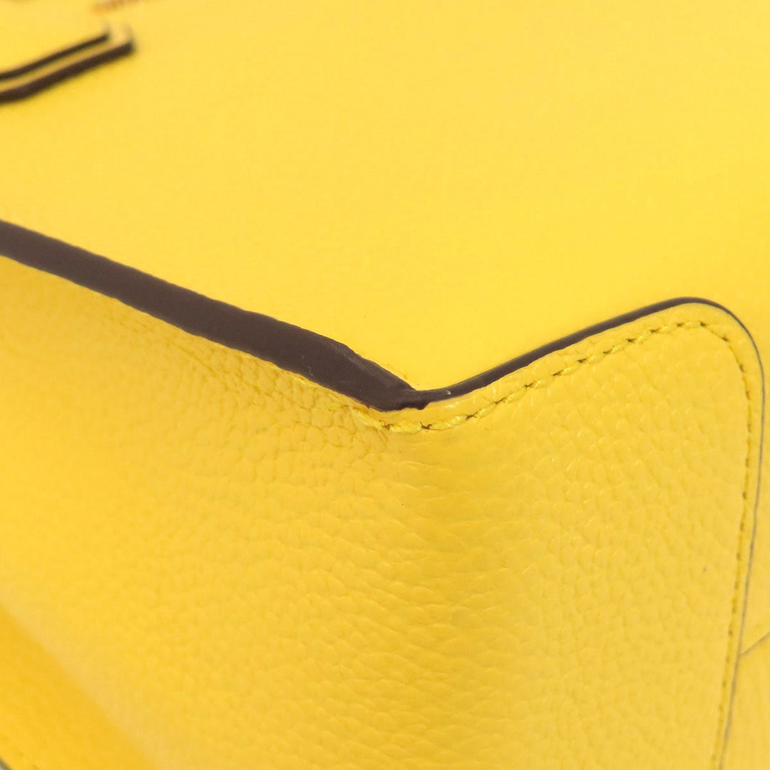 MICHAEL KORS Handbag leather yellow 2WAY Women Used Authentic