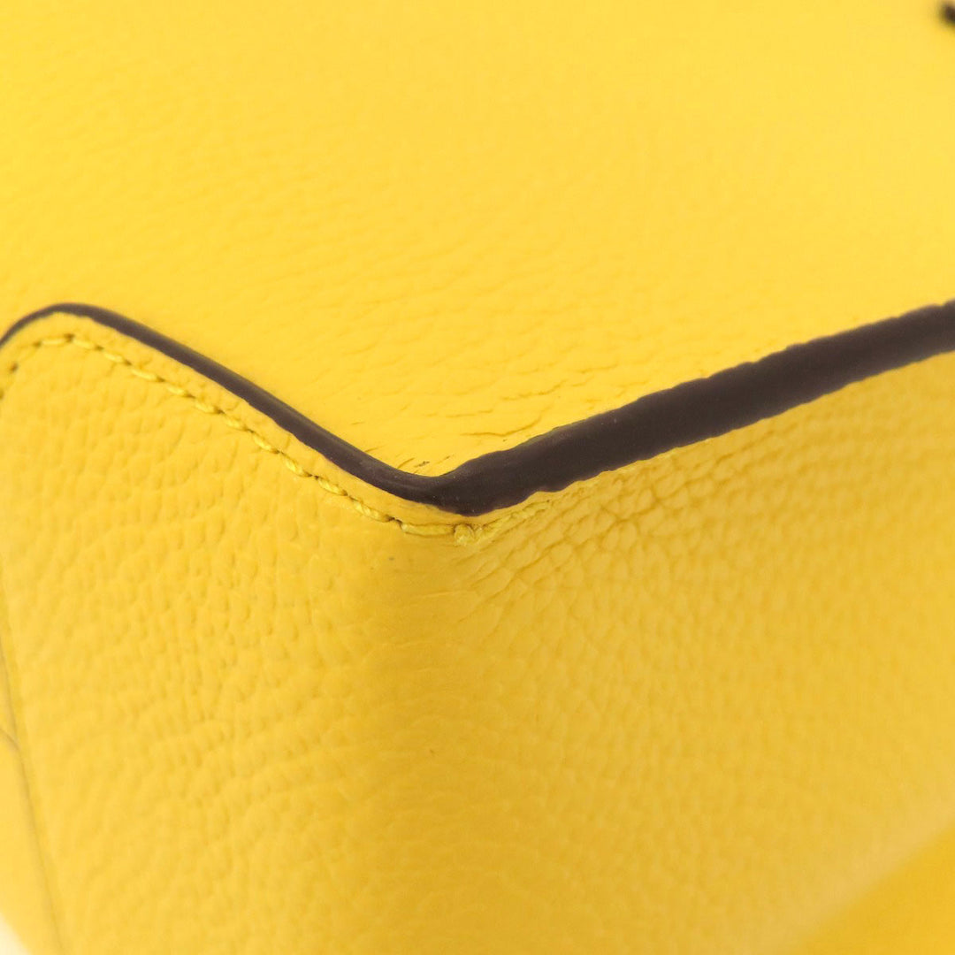 MICHAEL KORS Handbag leather yellow 2WAY Women Used Authentic