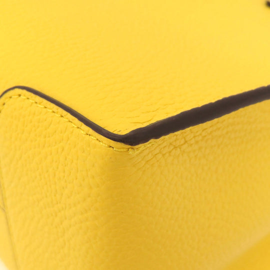 MICHAEL KORS Handbag leather yellow 2WAY Women Used Authentic