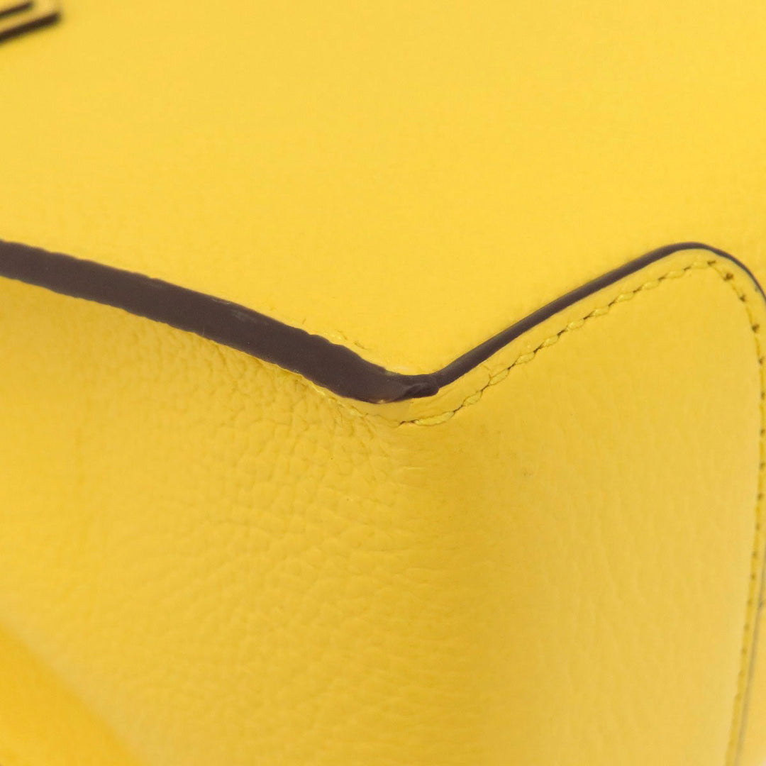 MICHAEL KORS Handbag leather yellow 2WAY Women Used Authentic