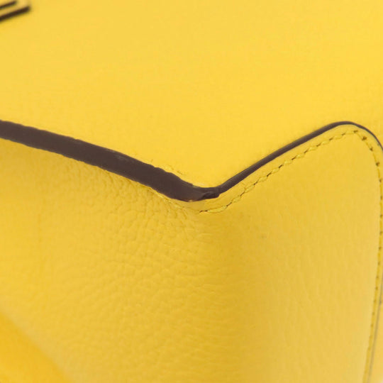 MICHAEL KORS Handbag leather yellow 2WAY Women Used Authentic
