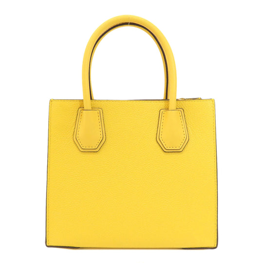 MICHAEL KORS Handbag leather yellow 2WAY Women Used Authentic