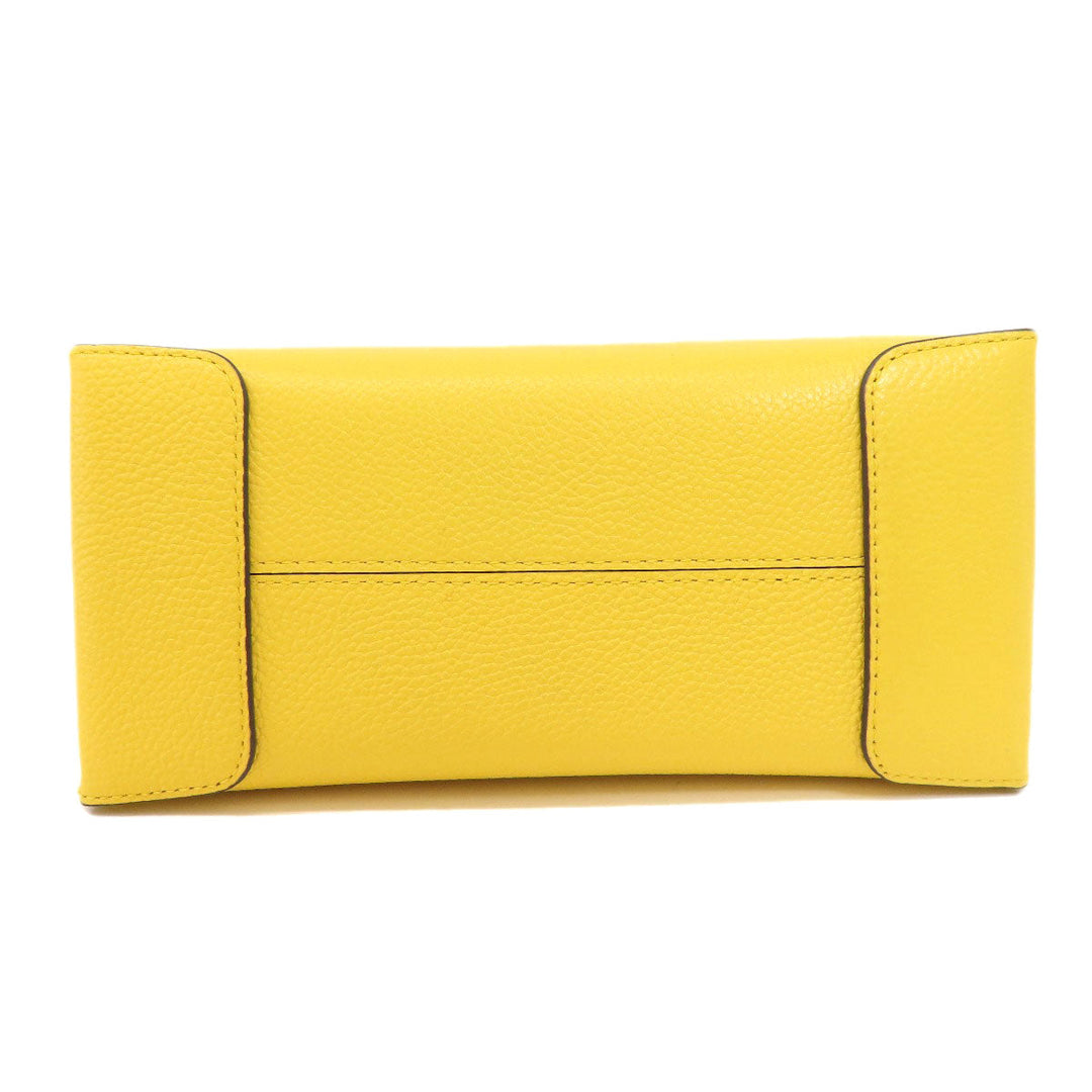 MICHAEL KORS Handbag leather yellow 2WAY Women Used Authentic