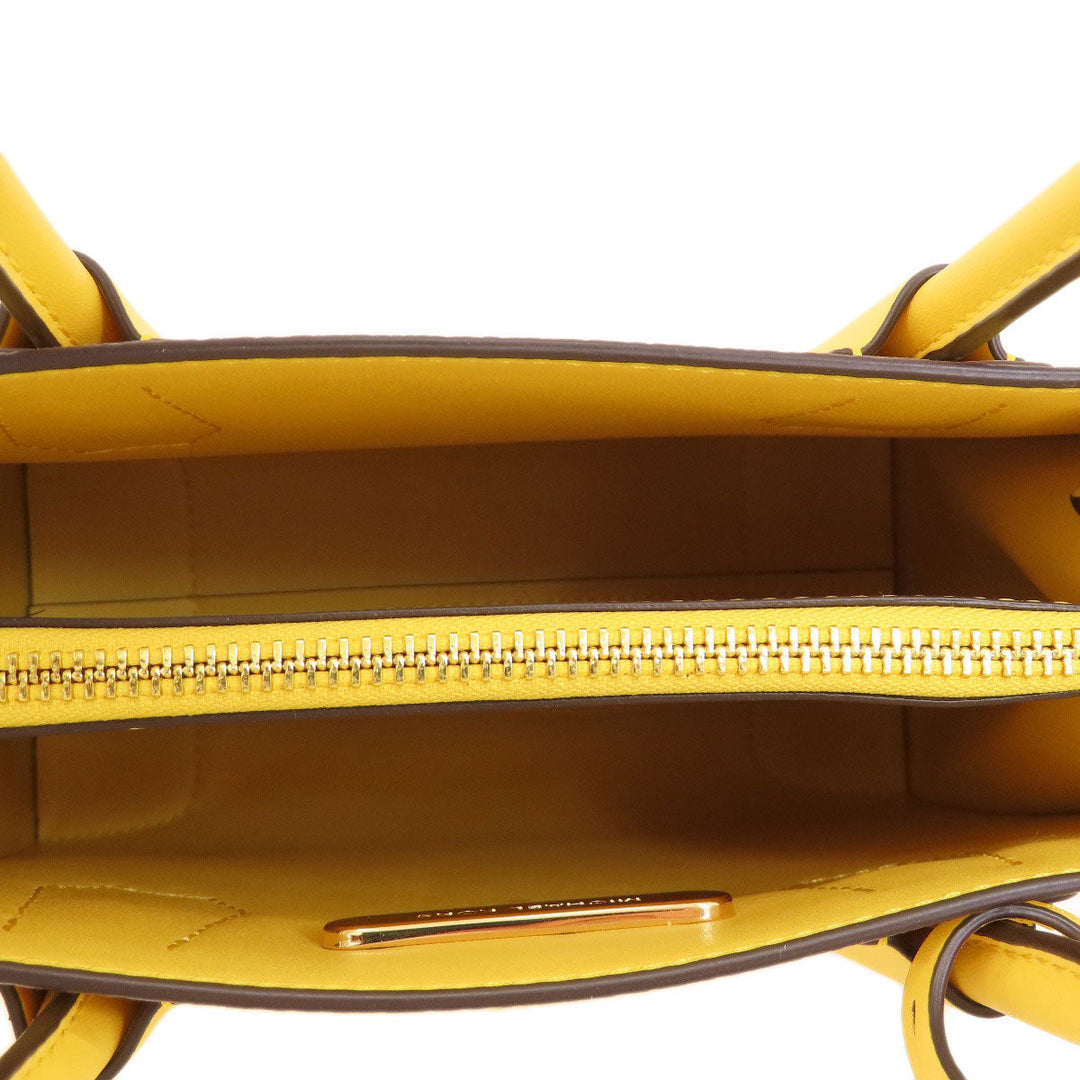 MICHAEL KORS Handbag leather yellow 2WAY Women Used Authentic
