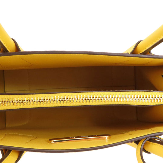 MICHAEL KORS Handbag leather yellow 2WAY Women Used Authentic