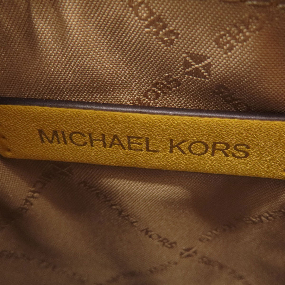 MICHAEL KORS Handbag leather yellow 2WAY Women Used Authentic