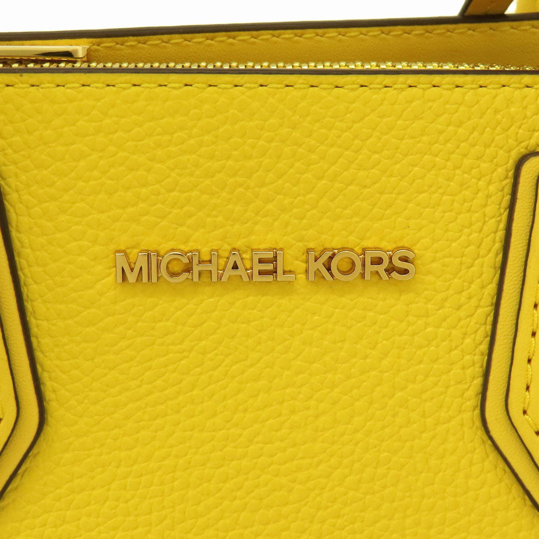 MICHAEL KORS Handbag leather yellow 2WAY Women Used Authentic